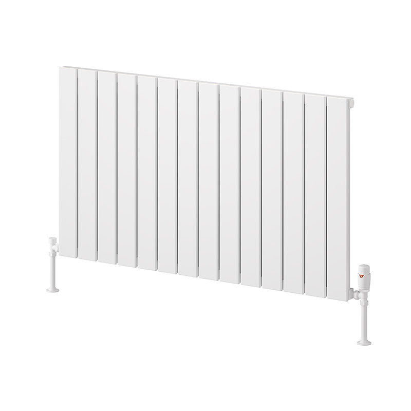 Reina Piatto Horizontal Aluminium Radiator (6 sizes, 2 style, 2 colours) - Brand New Bathrooms
