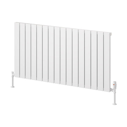 Reina Piatto Horizontal Aluminium Radiator (6 sizes, 2 style, 2 colours) - Brand New Bathrooms