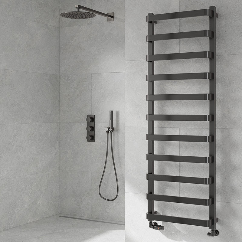 Reina Flora Vertical Mild Steel Towel Radiator (3 sizes, 2 colours) - Brand New Bathrooms