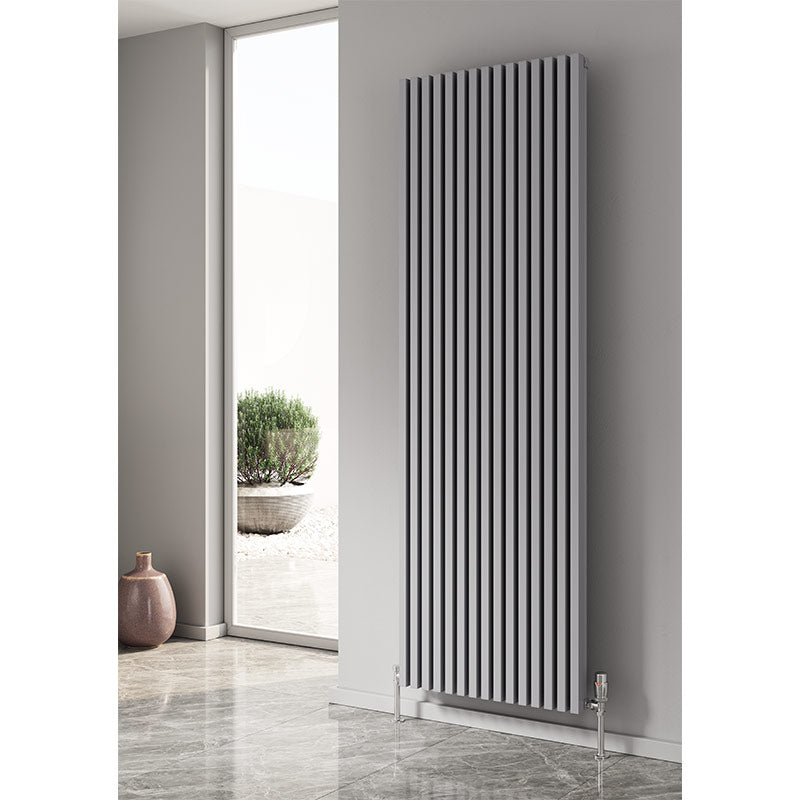Reina Albano Vertical Aluminium Radiator (6 sizes, 4 colours) - Brand New Bathrooms
