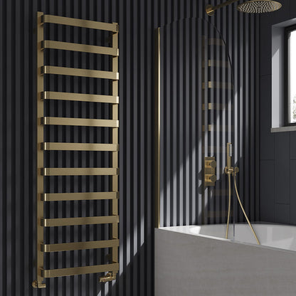 Reina Flora Vertical Mild Steel Towel Radiator (3 sizes, 2 colours) - Brand New Bathrooms