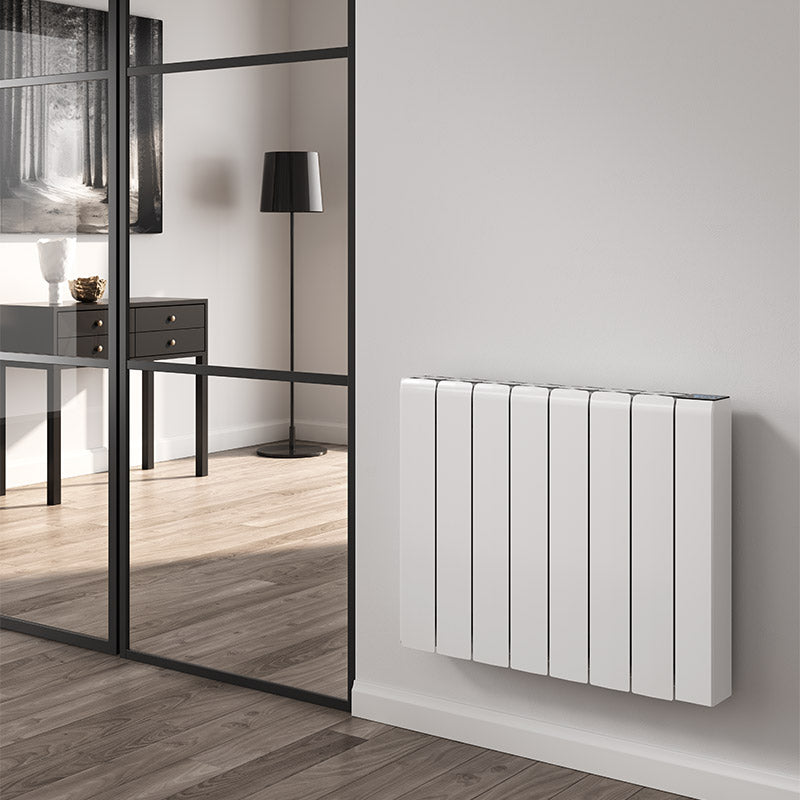 Reina Aron Electric Horizontal Aluminium Radiator (4 sizes, 2 colours) - Brand New Bathrooms