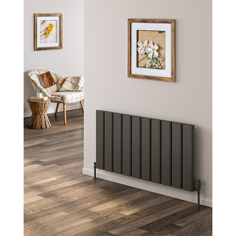 Reina Caldaro Horizontal Aluminium Radiator (4 sizes, 2 colours) - Brand New Bathrooms