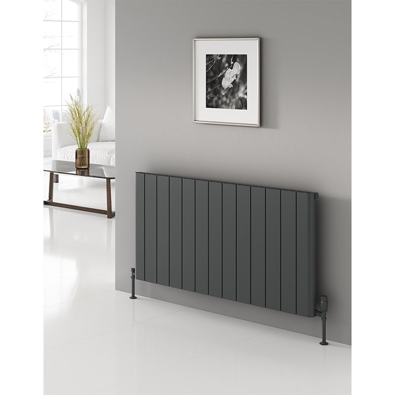 Reina Resia Horizontal Aluminium Radiator (6 sizes, 2 colours) - Brand New Bathrooms