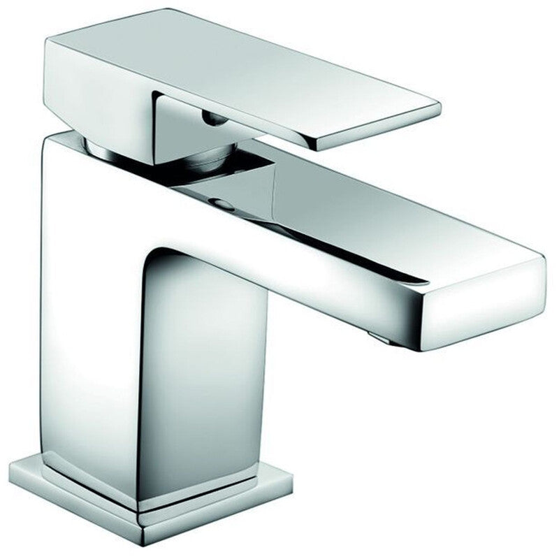 RAK Ceramics Cubis Mono Basin Mixer Tap with Clicker Waste (1 size, Chrome) - Brand New Bathrooms