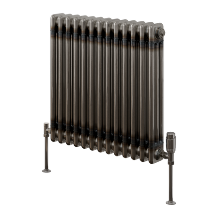 Reina Colona Horizontal 2 Column Mild Steel Radiator (8 sizes, 3 colours) - Brand New Bathrooms