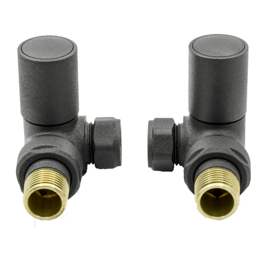Reina Crova Corner Radiator Valves (1 size, 7 colours) - Brand New Bathrooms