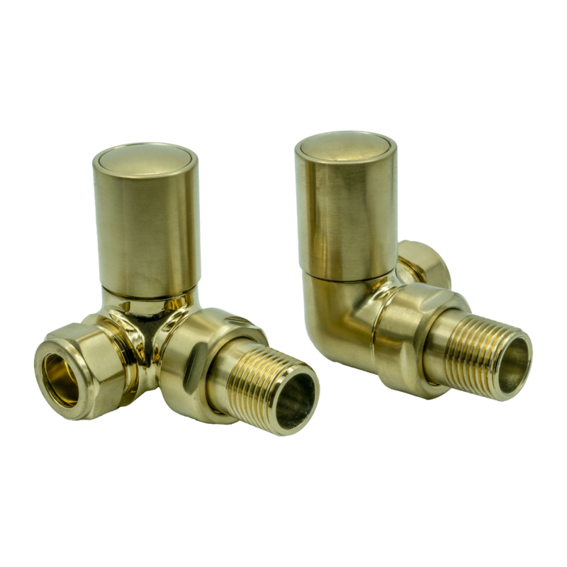 Reina Crova Corner Radiator Valves (1 size, 7 colours) - Brand New Bathrooms