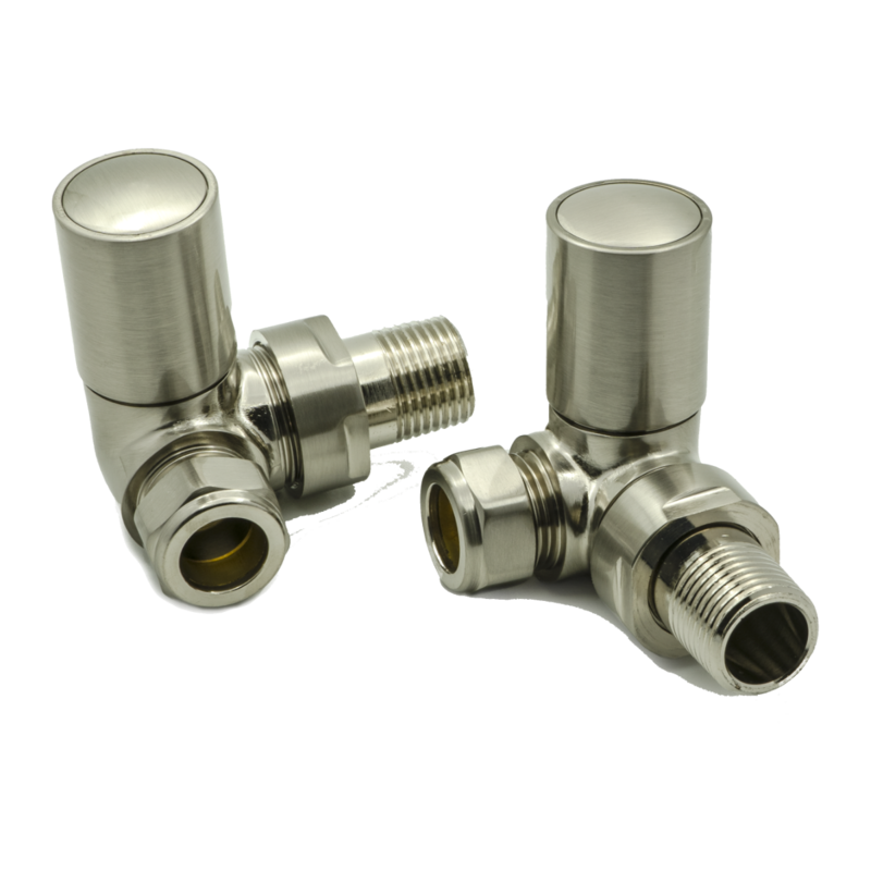 Reina Crova Corner Radiator Valves (1 size, 7 colours) - Brand New Bathrooms