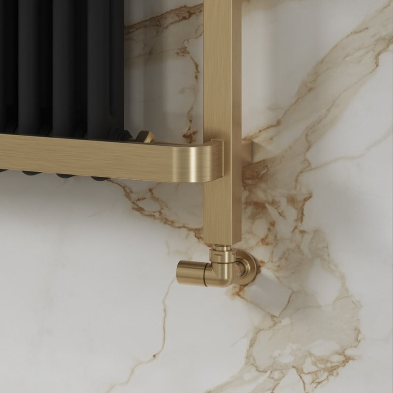 Reina Crova Corner Radiator Valves (1 size, 7 colours) - Brand New Bathrooms