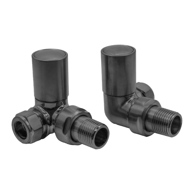 Reina Crova Corner Radiator Valves (1 size, 7 colours) - Brand New Bathrooms