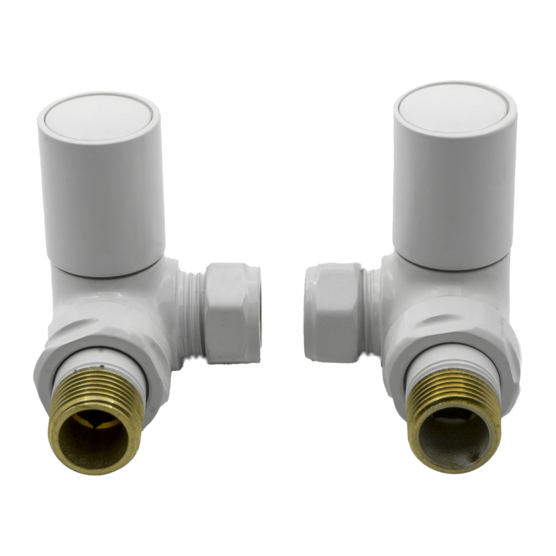 Reina Crova Corner Radiator Valves (1 size, 7 colours) - Brand New Bathrooms