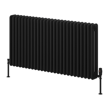 Reina Hedingham Horizontal Designer Column Mild Steel Radiator (5 sizes, 2 colours) - Brand New Bathrooms