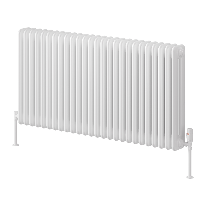 Reina Hedingham Horizontal Designer Column Mild Steel Radiator (5 sizes, 2 colours) - Brand New Bathrooms