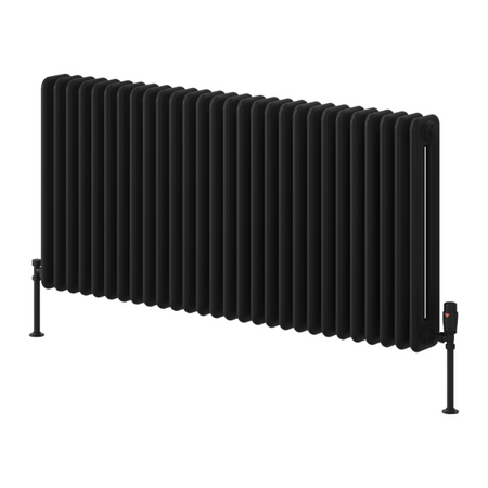 Reina Hedingham Horizontal Designer Column Mild Steel Radiator (5 sizes, 2 colours) - Brand New Bathrooms