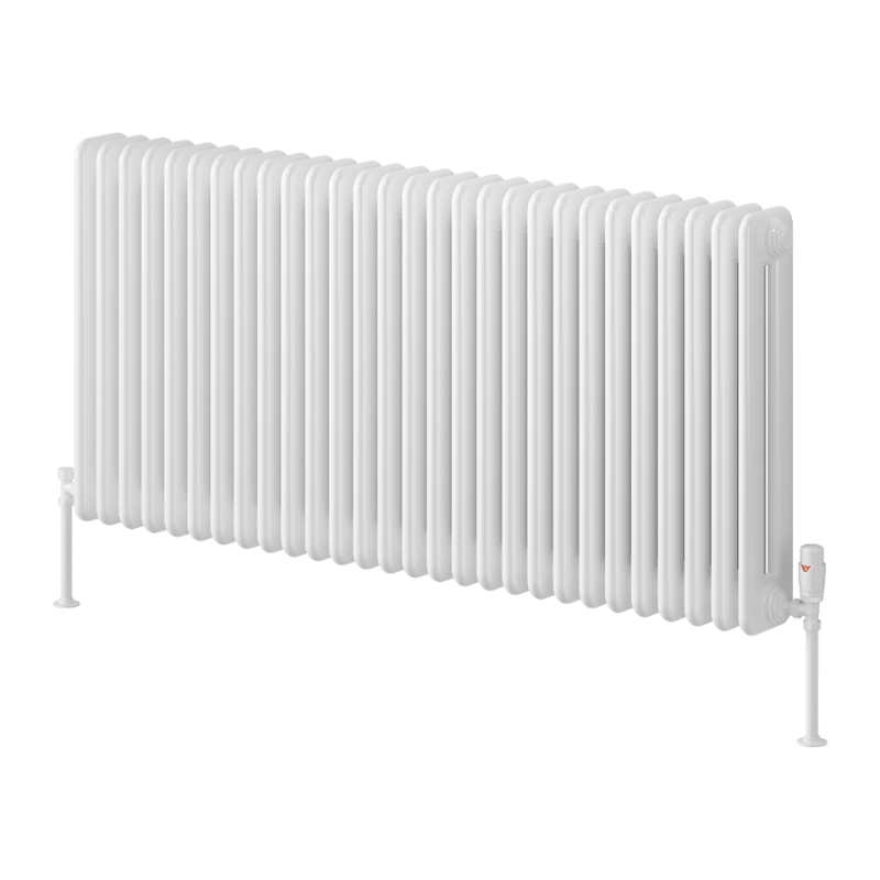 Reina Hedingham Horizontal Designer Column Mild Steel Radiator (5 sizes, 2 colours) - Brand New Bathrooms
