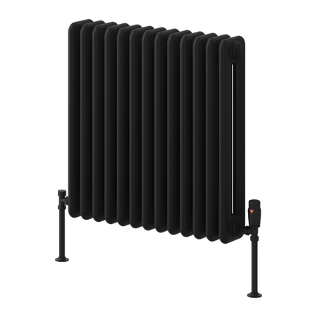 Reina Hedingham Horizontal Designer Column Mild Steel Radiator (5 sizes, 2 colours) - Brand New Bathrooms