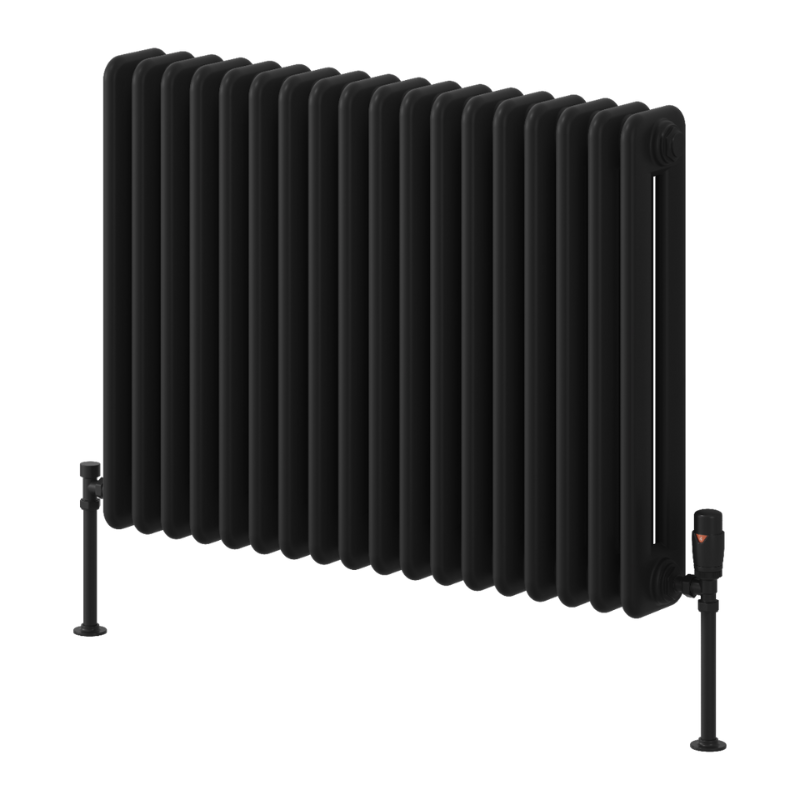 Reina Hedingham Horizontal Designer Column Mild Steel Radiator (5 sizes, 2 colours) - Brand New Bathrooms