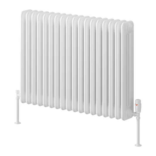 Reina Hedingham Horizontal Designer Column Mild Steel Radiator (5 sizes, 2 colours) - Brand New Bathrooms