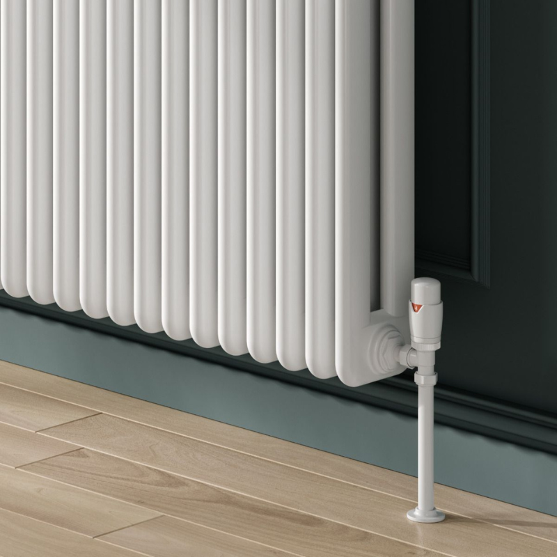 Reina Hedingham Horizontal Designer Column Mild Steel Radiator (5 sizes, 2 colours) - Brand New Bathrooms