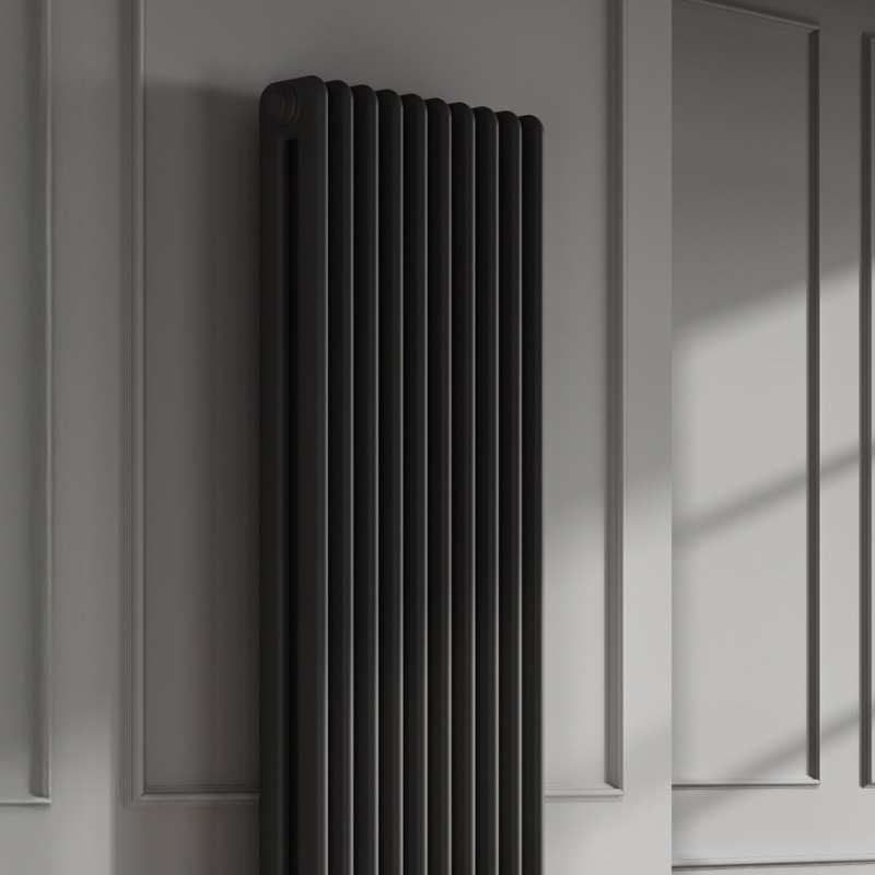 Reina Hedingham Vertical Designer Column Radiator (3 sizes, 2 colours) - Brand New Bathrooms