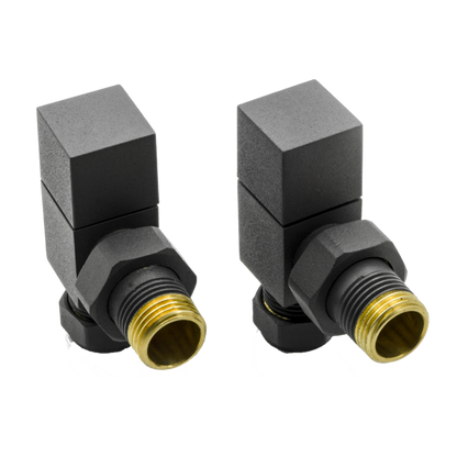 Reina Loge Angled Radiator Valves (1 size, 3 colours) - Brand New Bathrooms