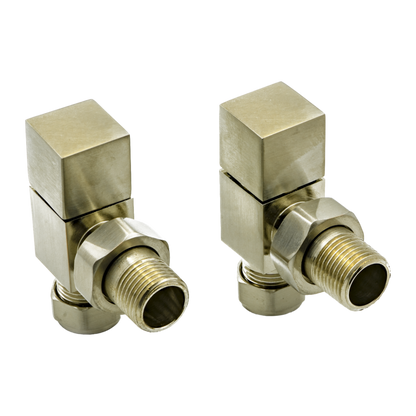 Reina Loge Angled Radiator Valves (1 size, 3 colours) - Brand New Bathrooms
