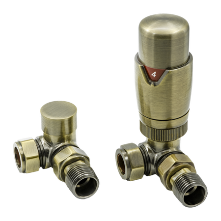 Reina Modal Thermostatic Radiator Valves with Lockshield (1 size, 3 styles, 7 colours) - Brand New Bathrooms