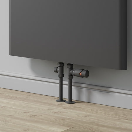 Reina Modal Thermostatic Radiator Valves with Lockshield (1 size, 3 styles, 7 colours) - Brand New Bathrooms