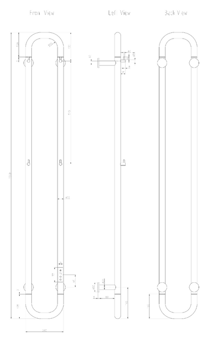 Reina Pelmo Dry Electric Stainless Steel Towel Radiator (1 size, 4 colours) - Brand New Bathrooms