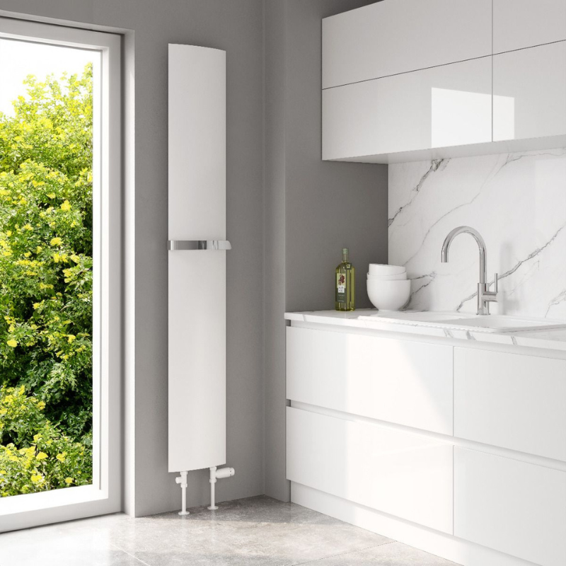 Reina Picoli Vertical Designer Aluminium Radiator (2 sizes, 3 colours) - Brand New Bathrooms