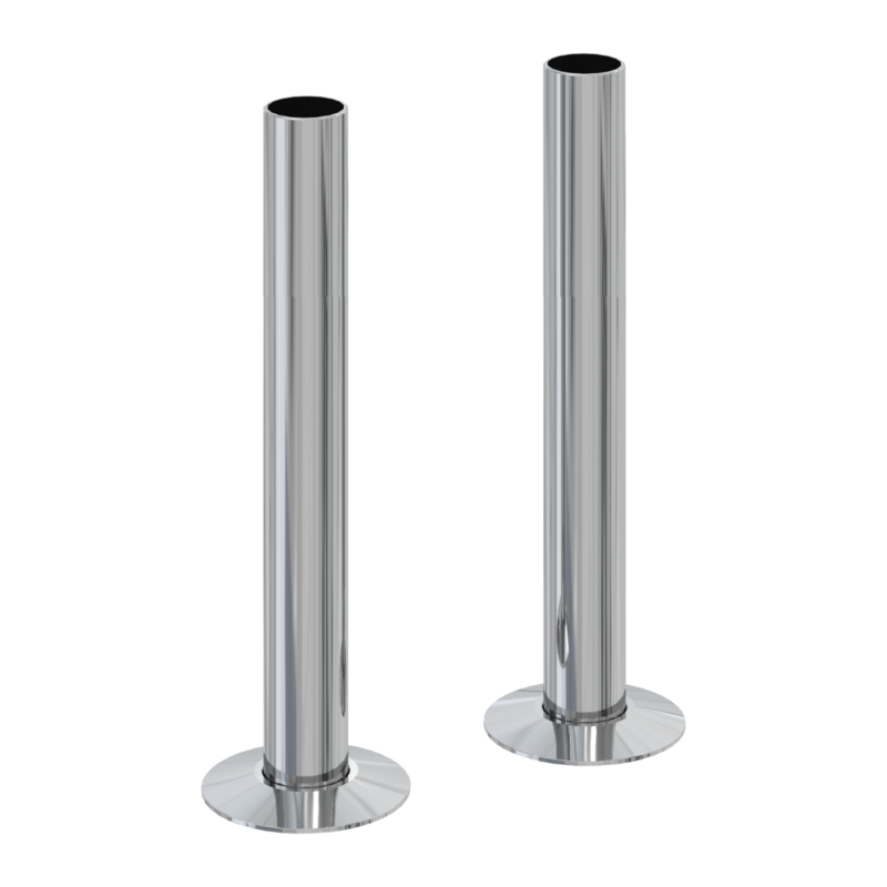 Reina Radiator Chrome Pipe Sleeve Kit (200mm, Chrome) - Brand New Bathrooms