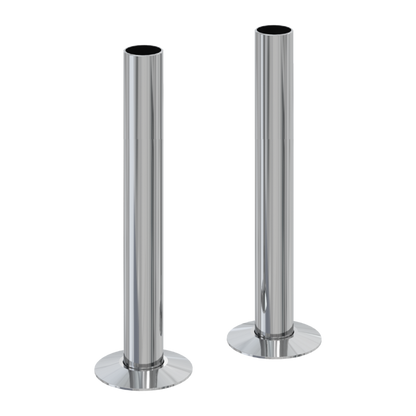 Reina Radiator Chrome Pipe Sleeve Kit (200mm, Chrome) - Brand New Bathrooms