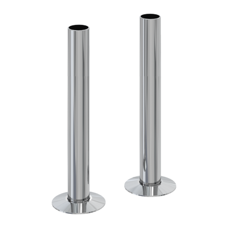 Reina Radiator Chrome Pipe Sleeve Kit (200mm, Chrome) - Brand New Bathrooms