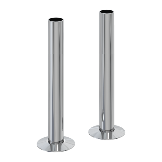 Reina Radiator Chrome Pipe Sleeve Kit (200mm, Chrome) - Brand New Bathrooms