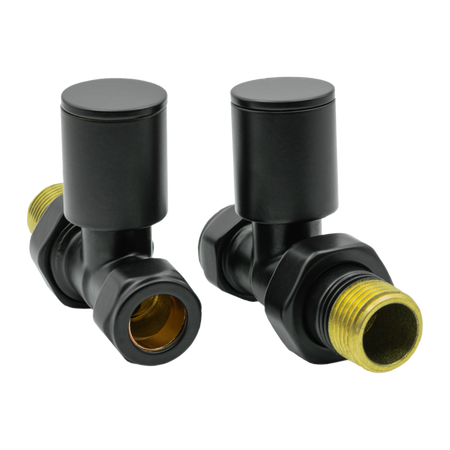 Reina Portland Straight Radiator Valves (1 size, 7 colours) - Brand New Bathrooms