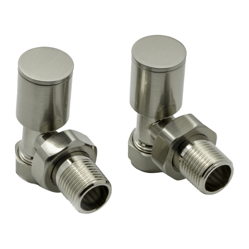 Reina Portland Angled Radiator Valves (1 size, 7 colours) - Brand New Bathrooms
