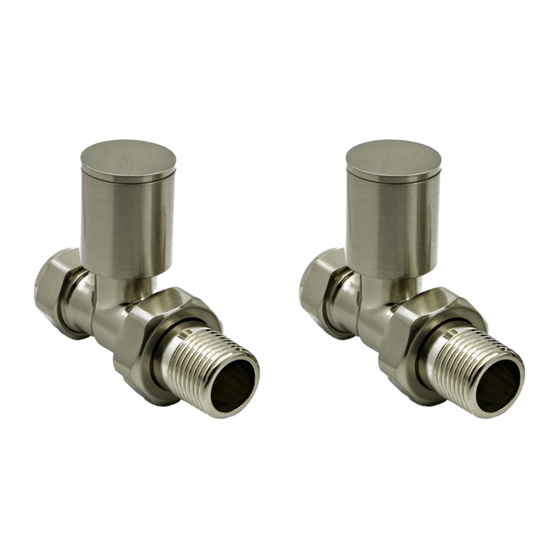 Reina Portland Straight Radiator Valves (1 size, 7 colours) - Brand New Bathrooms