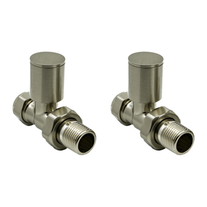 Reina Portland Straight Radiator Valves (1 size, 7 colours) - Brand New Bathrooms