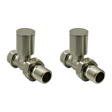 Reina Portland Straight Radiator Valves (1 size, 7 colours) - Brand New Bathrooms
