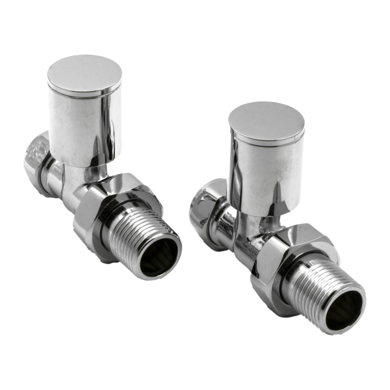 Reina Portland Straight Radiator Valves (1 size, 7 colours) - Brand New Bathrooms