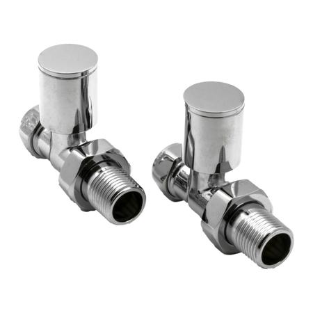 Reina Portland Straight Radiator Valves (1 size, 7 colours) - Brand New Bathrooms