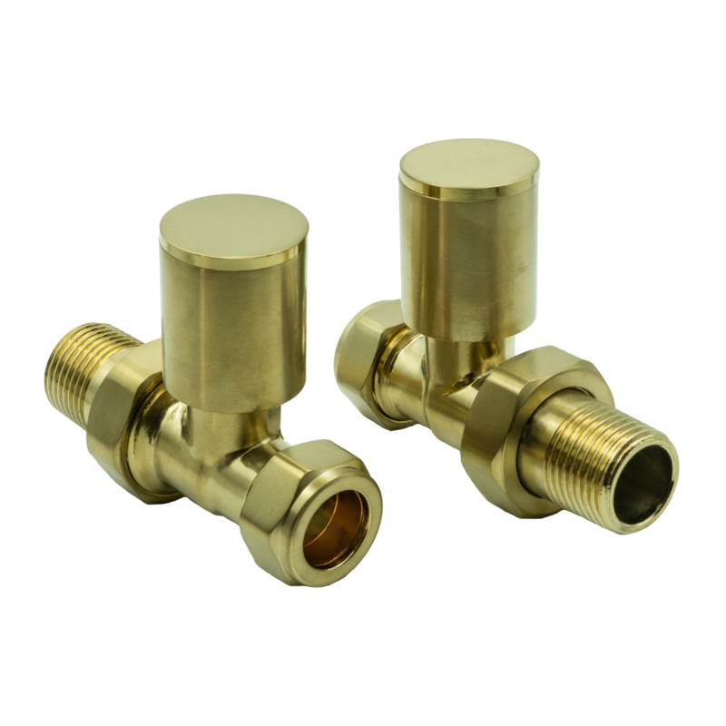 Reina Portland Straight Radiator Valves (1 size, 7 colours) - Brand New Bathrooms