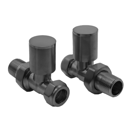 Reina Portland Straight Radiator Valves (1 size, 7 colours) - Brand New Bathrooms