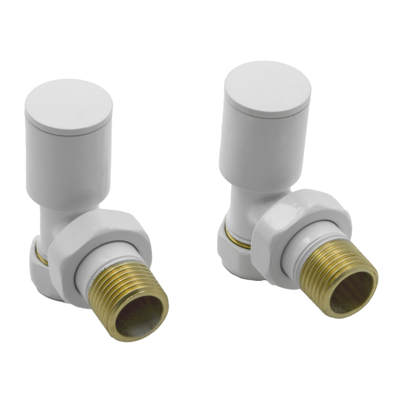 Reina Portland Angled Radiator Valves (1 size, 7 colours) - Brand New Bathrooms