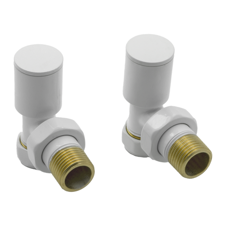 Reina Portland Angled Radiator Valves (1 size, 7 colours) - Brand New Bathrooms