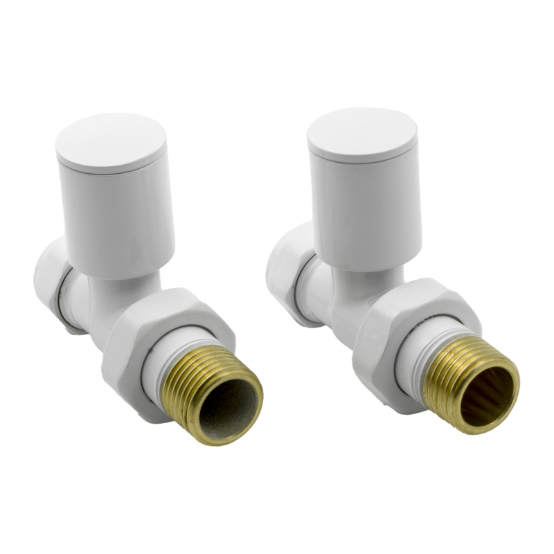 Reina Portland Straight Radiator Valves (1 size, 7 colours) - Brand New Bathrooms