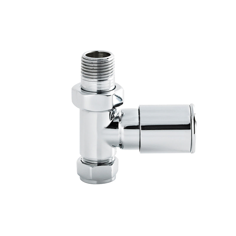 Nuie Straight Radiator Valve Pack (Pairs) (Chrome) - Brand New Bathrooms