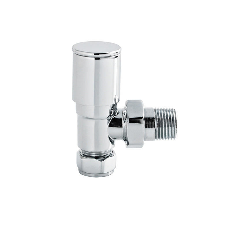 Nuie Angled Radiator Valve Pack (Pairs) (Chrome) - Brand New Bathrooms
