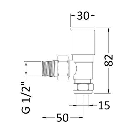 Nuie Angled Radiator Valve Pack (Pairs) (Chrome) - Brand New Bathrooms